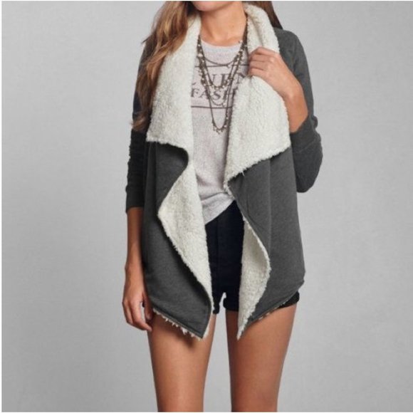 Abercrombie & Fitch Sherpa Cardigan - Picture 2 of 6